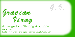 gracian virag business card